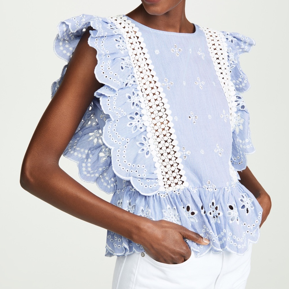 BB Dakota Peplum Top NWT